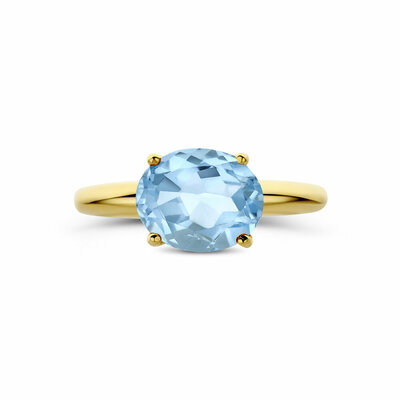 ring blauw topaas