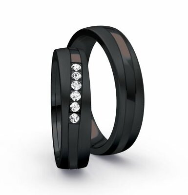 Zwarte zirkonium ringen