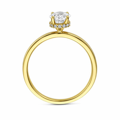 ring lab grown diamant ovaal 1.07ct f vs