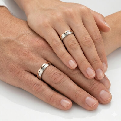 Elegante Trouwring Bicolor
