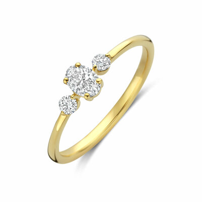 ring trilogie lab grown diamant 0.34ct f vs