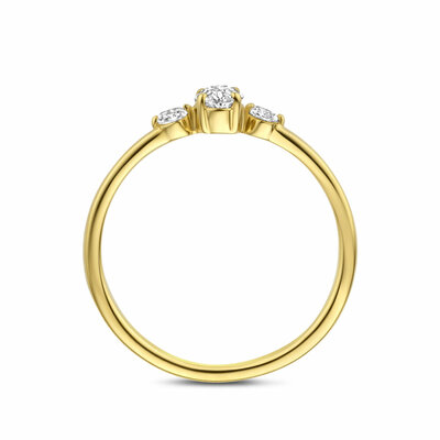 ring trilogie lab grown diamant 0.34ct f vs