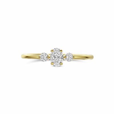 ring trilogie lab grown diamant 0.34ct f vs