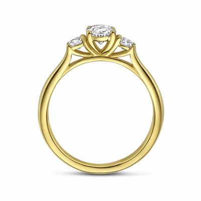 ring trilogie lab grown diamant 0.99ct f vs