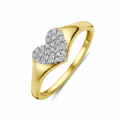 ring hartje lab grown diamant 0.12ct f vs