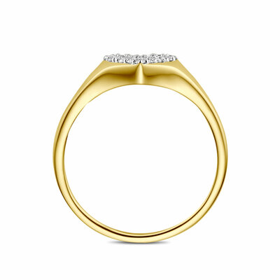 ring hartje lab grown diamant 0.12ct f vs