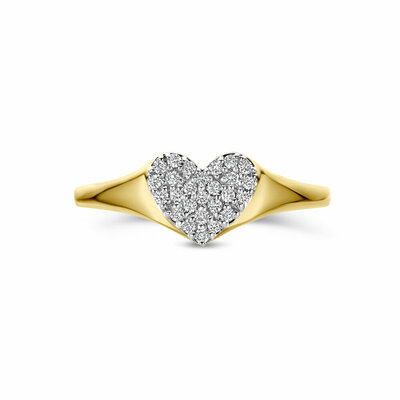 ring hartje lab grown diamant 0.12ct f vs