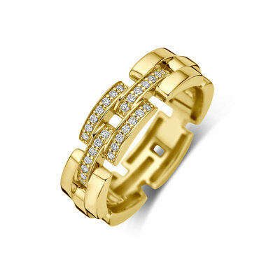 ring schakel diamant 0.12ct h si