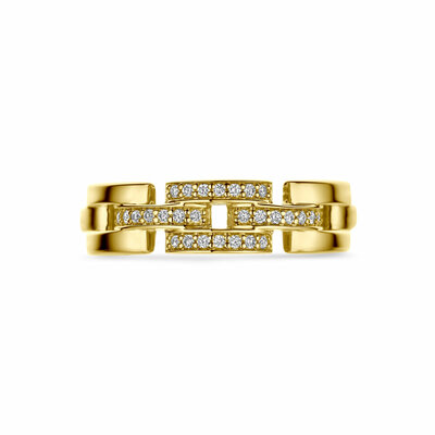 ring schakel diamant 0.12ct h si