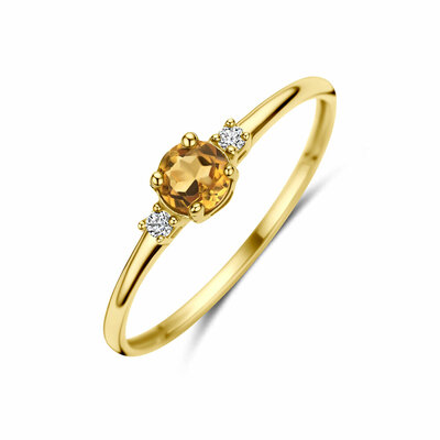 ring citrien en zirkonia