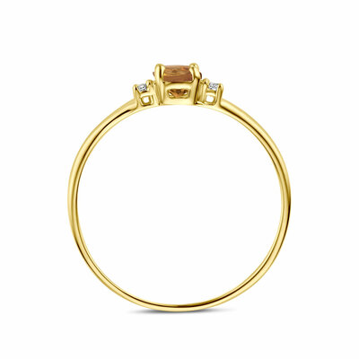 ring citrien en zirkonia