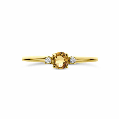 ring citrien en zirkonia
