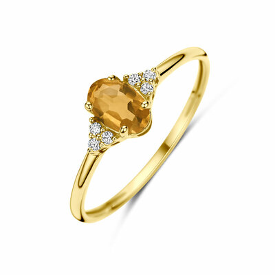 ring citrien en zirkonia
