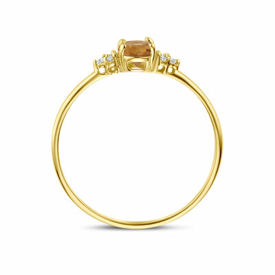 ring citrien en zirkonia