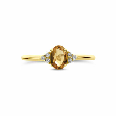 ring citrien en zirkonia
