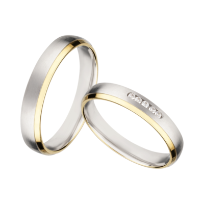 Bicolor zilveren ringen