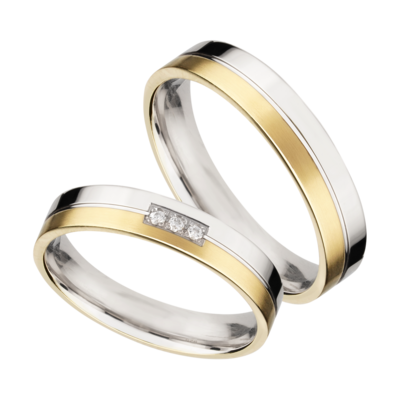 Bicolor zilveren ringen