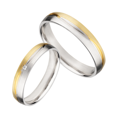 Bicolor zilveren ringen