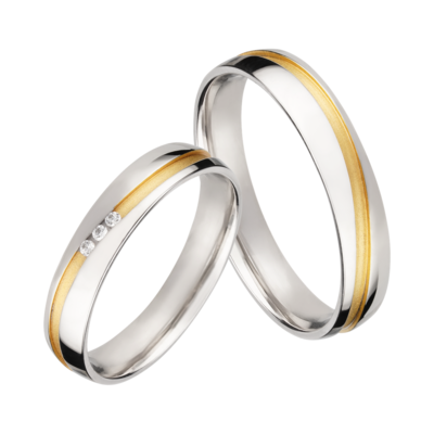 Bicolor zilveren ringen