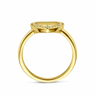 ring hart lab grown diamant 0.11ct f vs