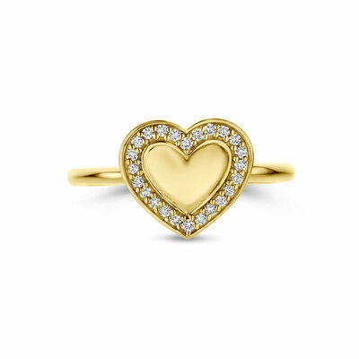 ring hart lab grown diamant 0.11ct f vs
