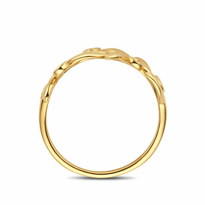 ring bladeren lab grown diamant 0.09ct f vs