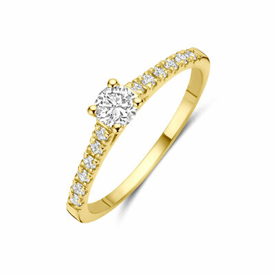ring lab grown diamant 0.43ct f vs
