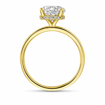 ring lab grown diamant rond 2.09ct f vs