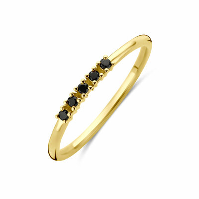 ring zwart diamant 0.07ct a a