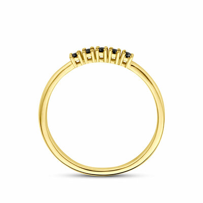 ring zwart diamant 0.07ct a a