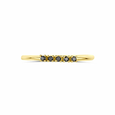ring zwart diamant 0.07ct a a