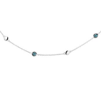 Collier blauw topaas