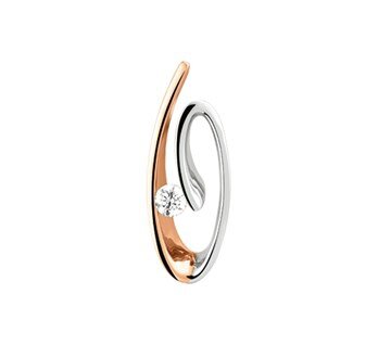 Hanger rosegoud & witgoud zirkonia