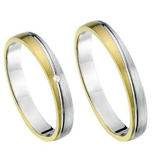 14 k Gouden Trouwringen + Gratis Briljant