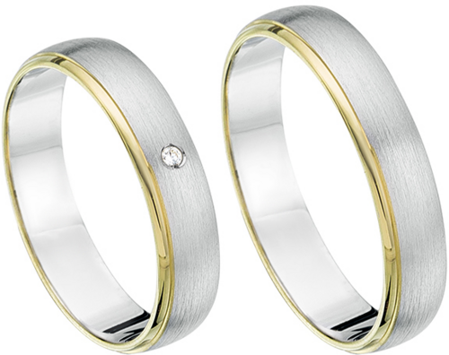 14 k Gouden Trouwringen + Gratis Briljant