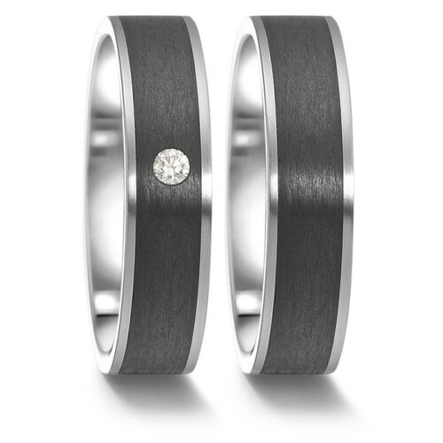 Trouwringen Edelstaal met carbon