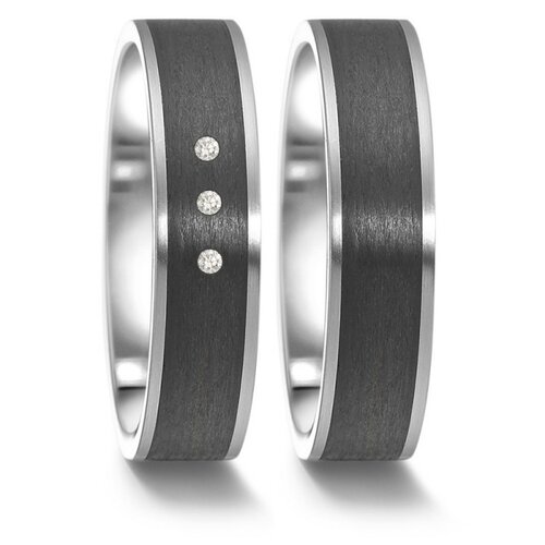 Trouwringen Edelstaal met carbon