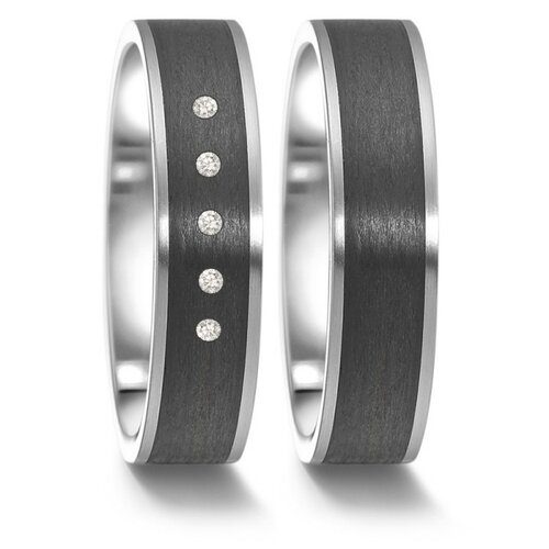 Trouwringen Edelstaal met carbon