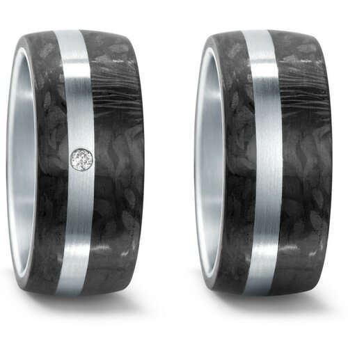 Trouwringen Edelstaal met carbon
