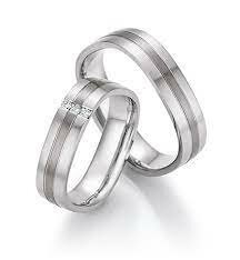 Trouwringen  Palladium 500/witgoud585