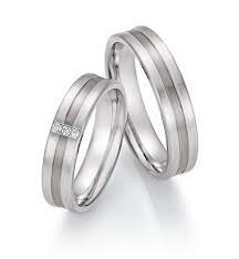 Trouwringen  Palladium 500/witgoud585