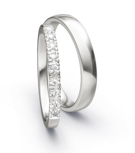 Memoire ringen witgoud 9 briljanten