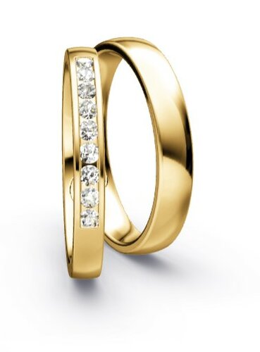 Memoire ringen Geelgoud 9 briljanten
