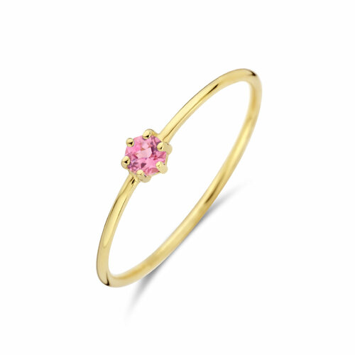ring met geboortesteen roze toermalijn oktober