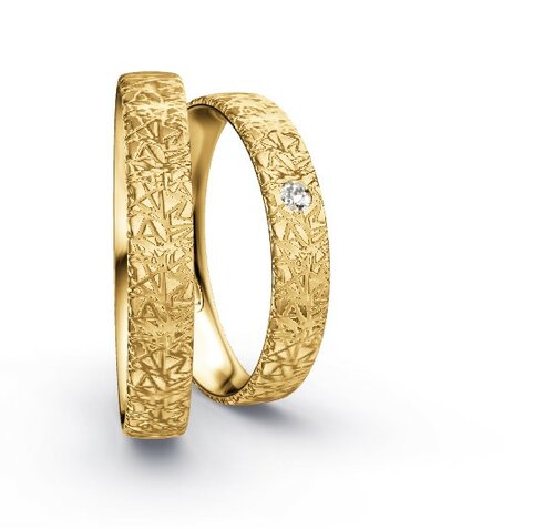 Klassieke Ringen Geelgoud Criss-cross