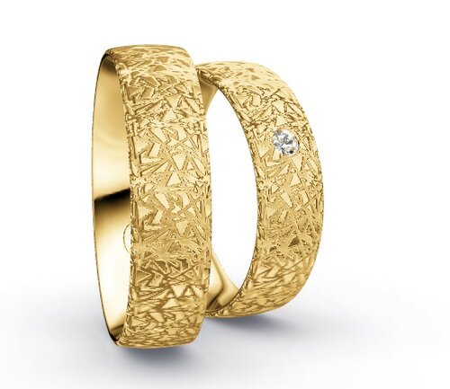 Klassieke Ringen Geelgoud Criss-cross