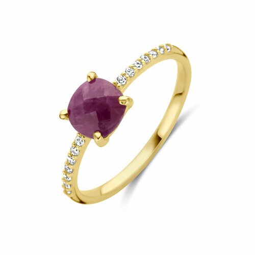 ring robijn en zirkonia