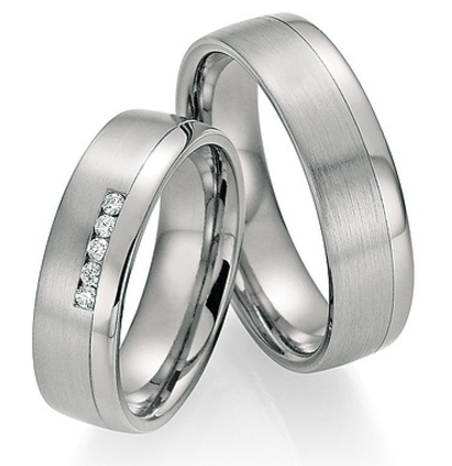Platina-Titanium Trouwringen