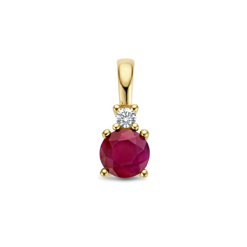 hanger met geboortesteen en diamant 0.02ct h p1